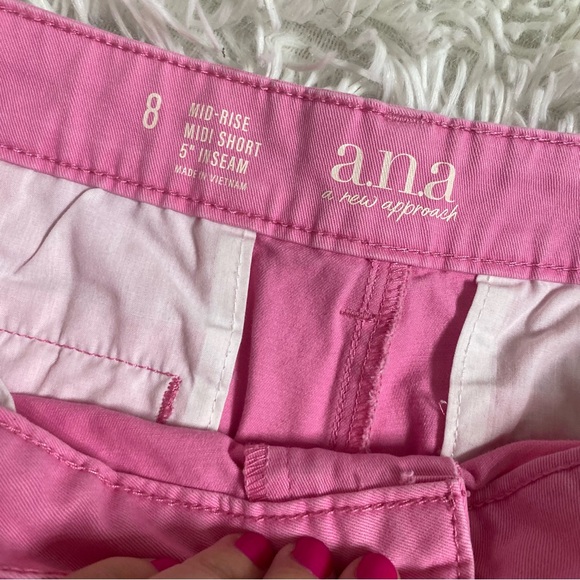 ANA • Pink Mid Rise Midi Short 5” Inseam - Picture 5 of 6